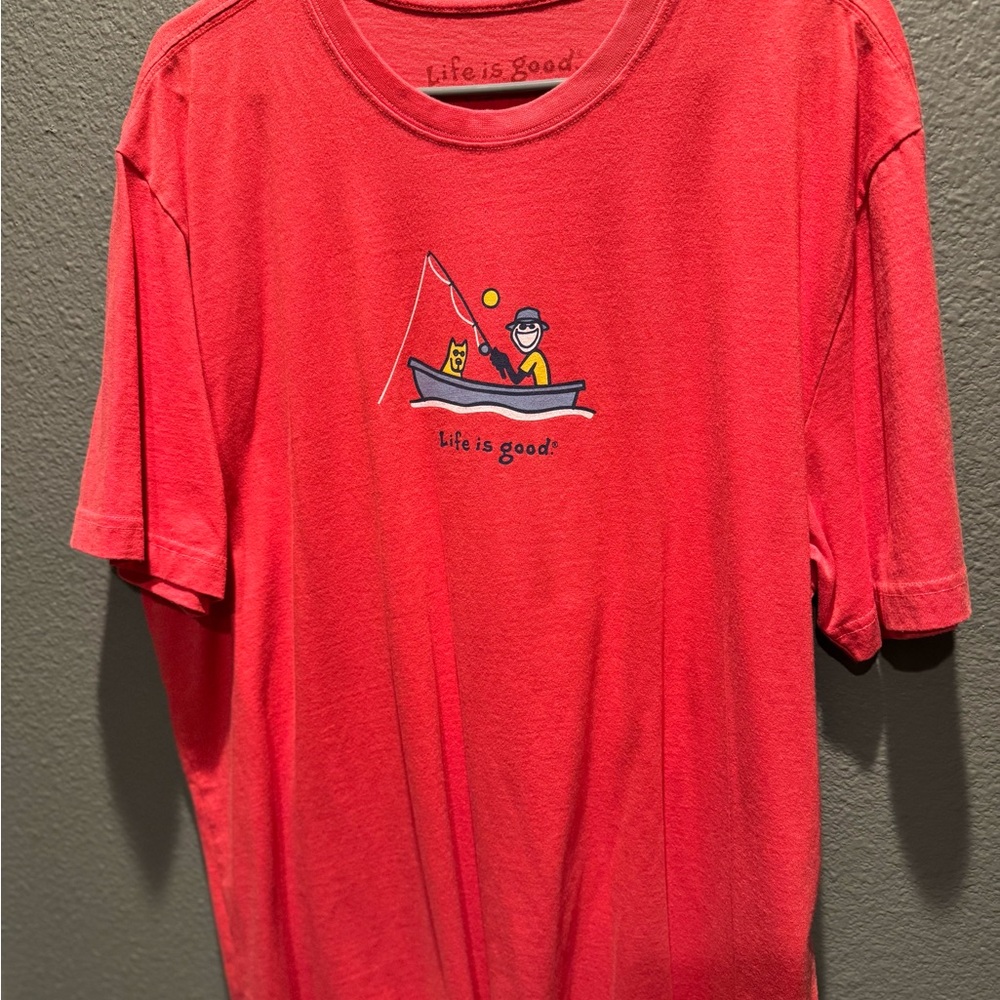 Life is Good Red Graphic T-Shirt